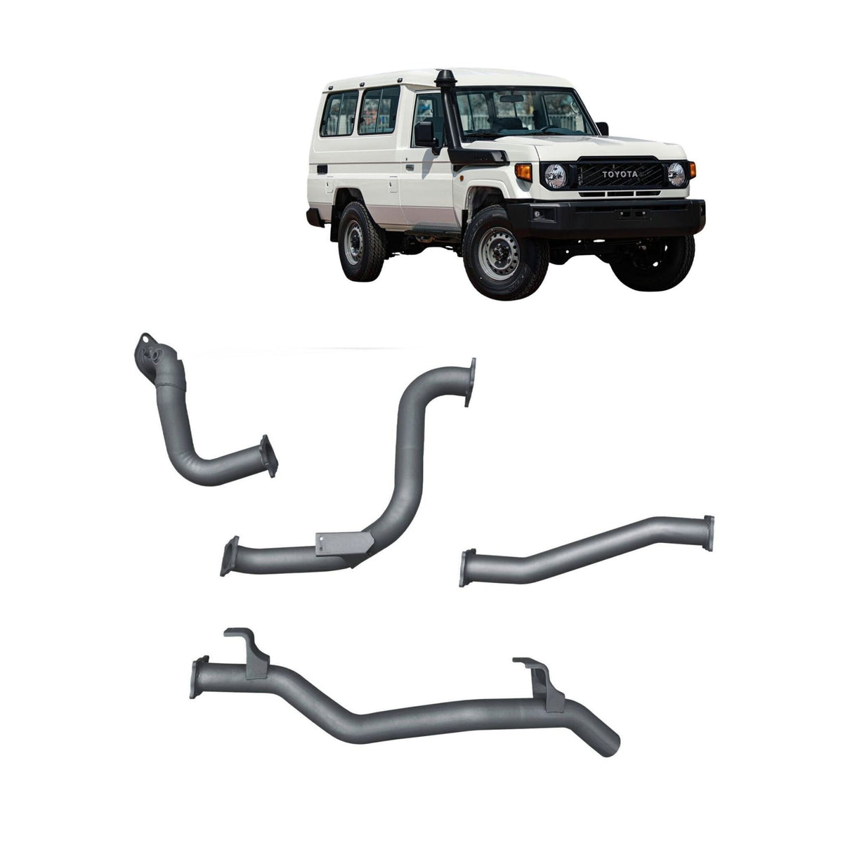 Redback Extreme Duty Exhaust for Toyota Landcruiser 78 Series Troop Carrier (11/2016 - on)